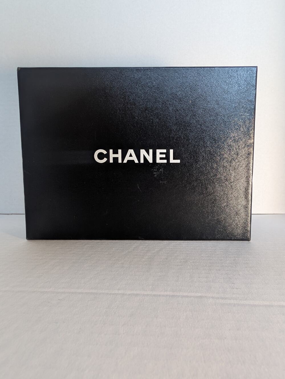 Authentic Chanel Empty Gift Box Black Glossy 9x6.5x3" Packaging